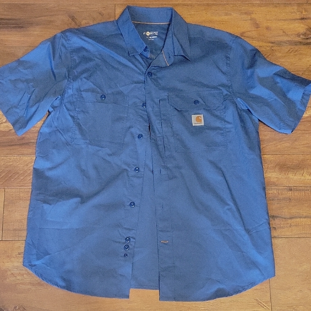 Men's sz large Carhartt shirt blue